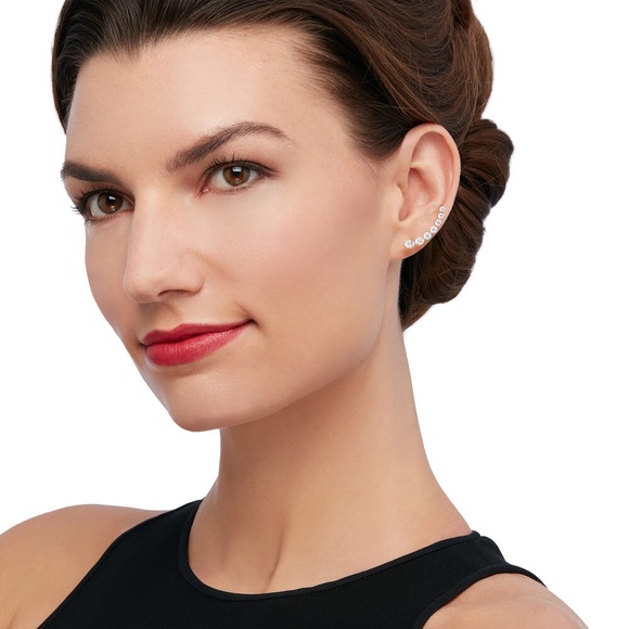 CZ Ear Crawlers, Ear Climbers, Ear Pins. - Picture 2 of 4